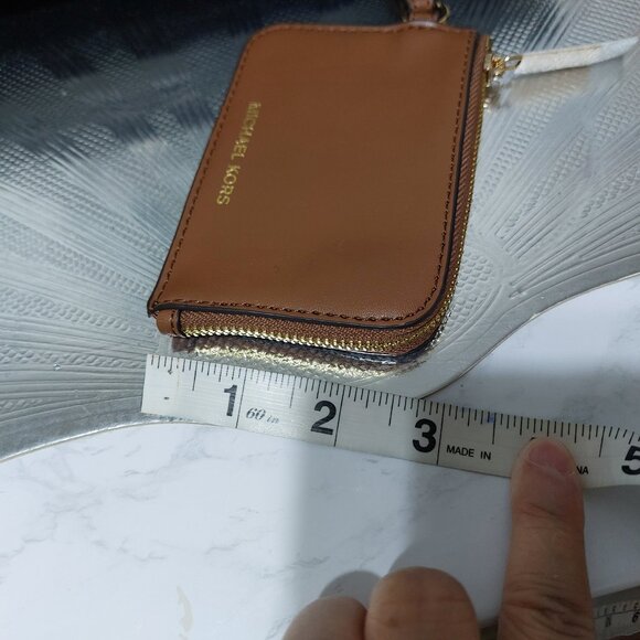 MICHAEL KORS THIN Mini Slip On Snap In Mini Bag Wallet Coin Purse ID Card - Picture 5 of 10